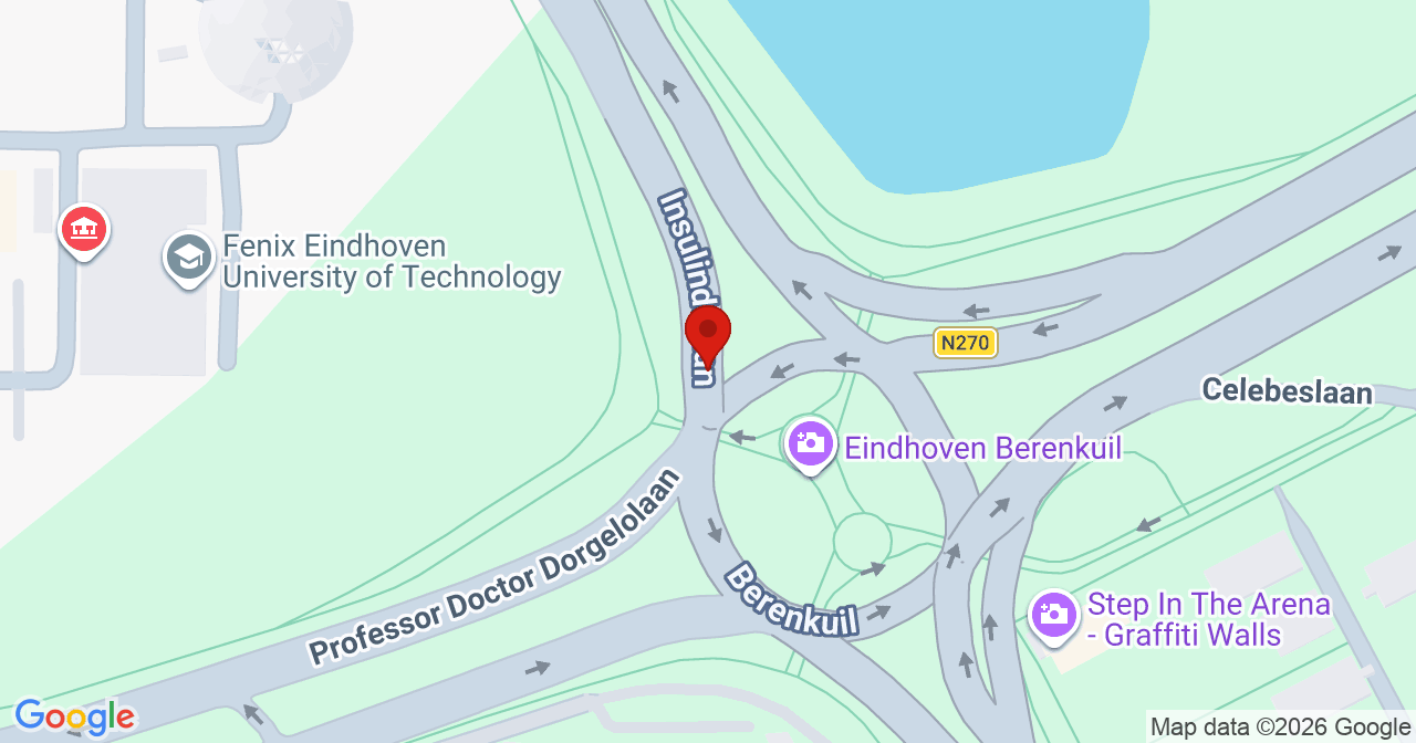 Kaart van het incident in Eindhoven met berekende routes vanaf gealarmeerde posten