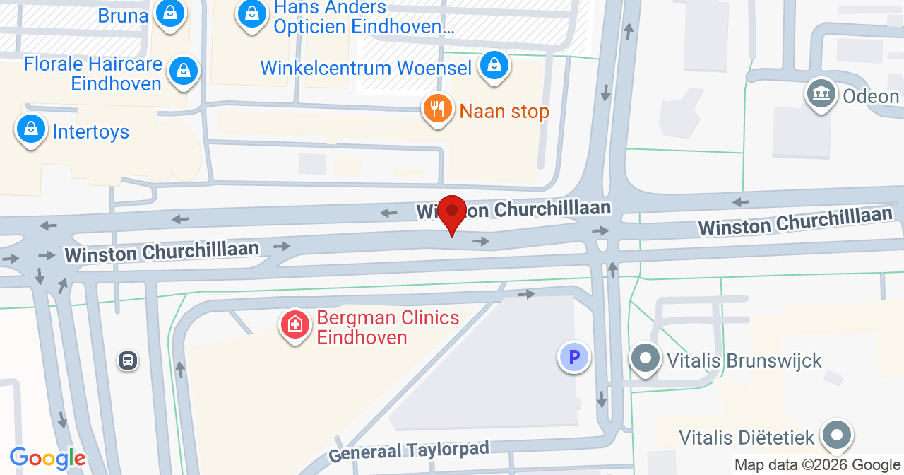Kaart van het incident in Eindhoven met berekende routes vanaf gealarmeerde posten