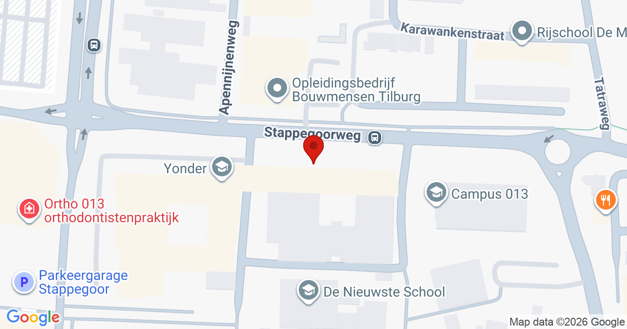 Kaart van het incident in Tilburg met berekende routes vanaf gealarmeerde posten