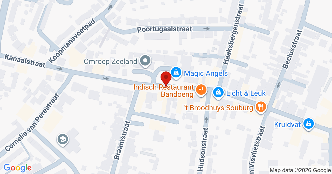 Kaart van het incident in Oost-Souburg met berekende routes vanaf gealarmeerde posten