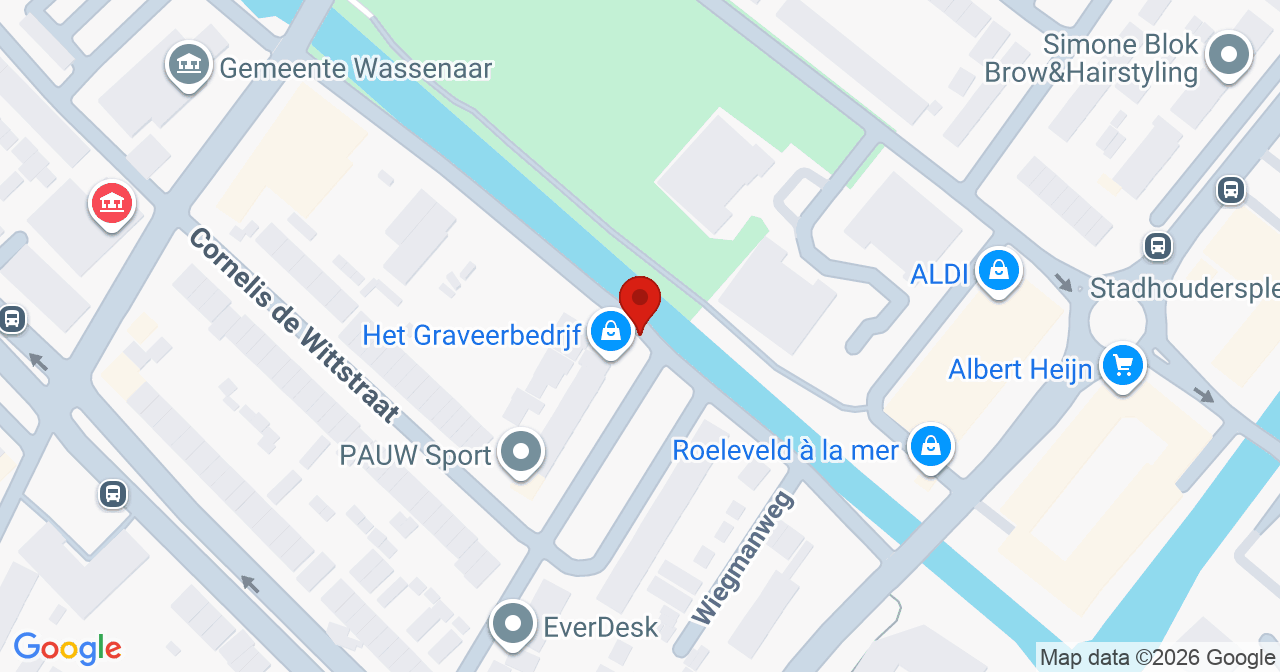 Kaart van het incident in Wassenaar met de aanrijroutes van de gealarmeerde eenheden