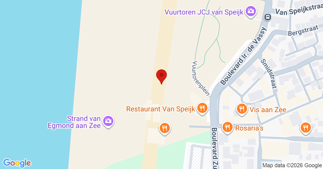 Kaart van het incident in Egmond aan Zee met de aanrijroutes van de gealarmeerde eenheden